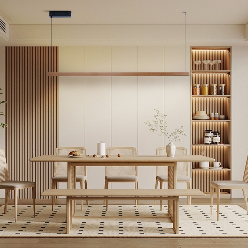 Immax NEO 07305L - LED-dimmbar pendellampa med kabel MADEIRA LED/44W/230V Wi-Fi Tuya 202 cm ek + fjärrkontroll