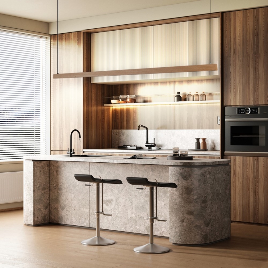 Immax NEO 07305L - LED-dimmbar pendellampa med kabel MADEIRA LED/44W/230V Wi-Fi Tuya 202 cm ek + fjärrkontroll