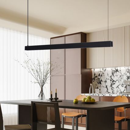 Immax NEO 07306L - LED Dimbar hänglampa på vajer MADEIRA LED/26W/230V Wi-Fi Tuya 122 cm svart + fjärrkontroll