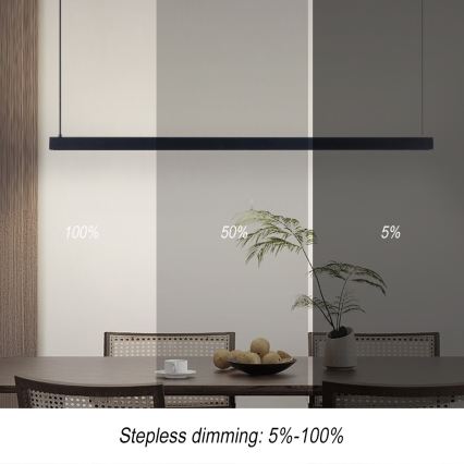 Immax NEO 07307L - LED-dimmbar pendellampa på vajer MADEIRA LED/33W/230V Wi-Fi Tuya 152 cm svart + fjärrkontroll