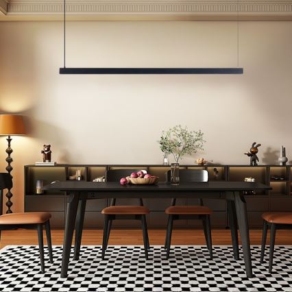 Immax NEO 07307L - LED-dimmbar pendellampa på vajer MADEIRA LED/33W/230V Wi-Fi Tuya 152 cm svart + fjärrkontroll