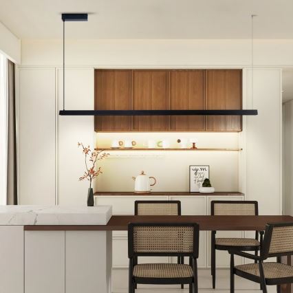 Immax NEO 07308L - LED-dimbar taklampa på vajer MADEIRA LED/44W/230V Wi-Fi Tuya 202 cm svart + fjärrkontroll