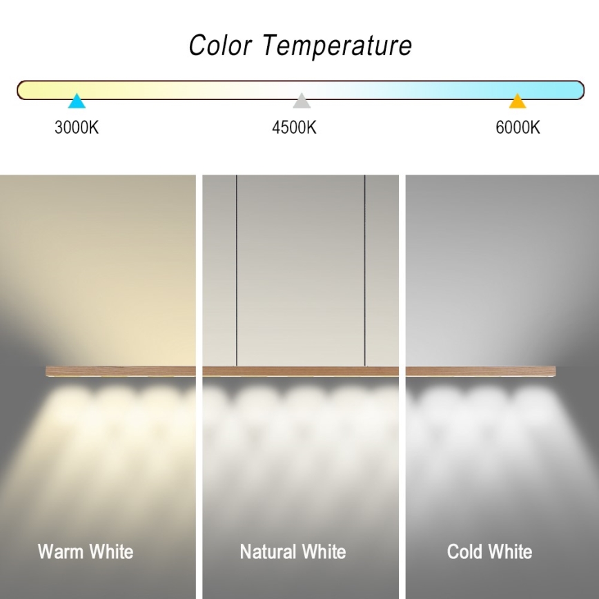 Immax NEO 07310L - Dimmbar LED-pendellampa på vajer med sensor MADEIRA LED/37W/230V 157 cm ask