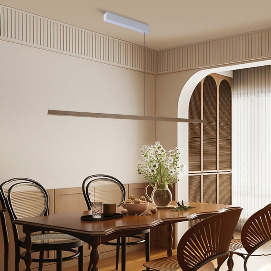 Immax NEO 07310L - Dimmbar LED-pendellampa på vajer med sensor MADEIRA LED/37W/230V 157 cm ask