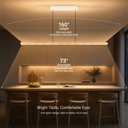 Immax NEO 07310L - Dimmbar LED-pendellampa på vajer med sensor MADEIRA LED/37W/230V 157 cm ask