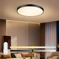 Immax NEO 07313L - LED dimbar taklampa SEMPLICI LED/96W/230V Ø 80 cm Wi-Fi Tuya svart + fjärrkontroll