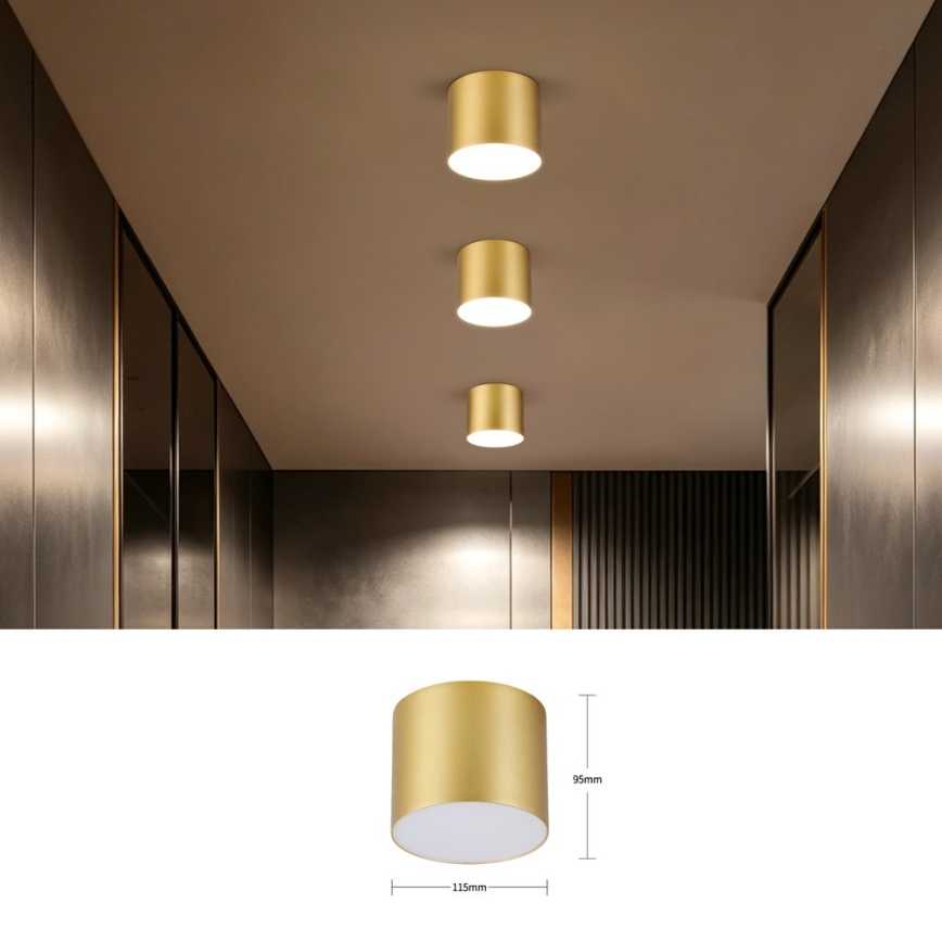 Immax NEO 07317L - LED dimbar taklampa RONDATE LED/18W/230V diam. 11,5 cm Wi-Fi Tuya guld