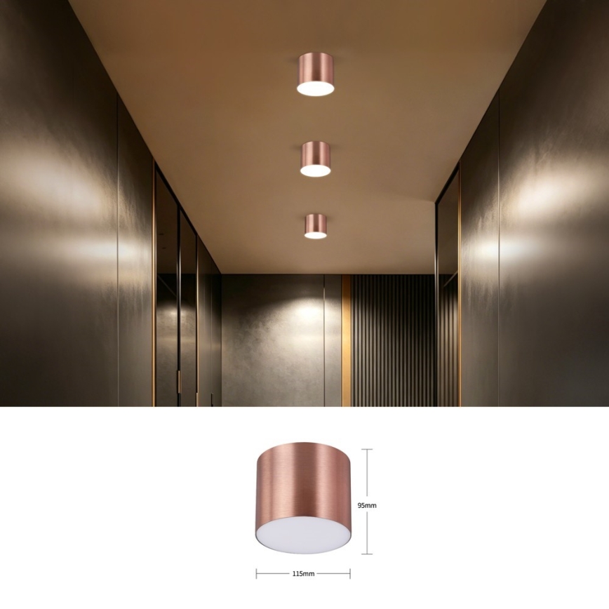 Immax NEO 07319L - Dimmbar LED-takarmatur RONDATE LED/18W/230V Ø 11,5 cm Wi‑Fi Tuya roséguld