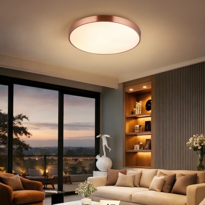 Immax NEO 07322L - Dimmbar LED-taklampa NEO LITE SEMPLICI LED/60W/230V, diameter 60 cm, kopparfärgad + fjärrkontroll