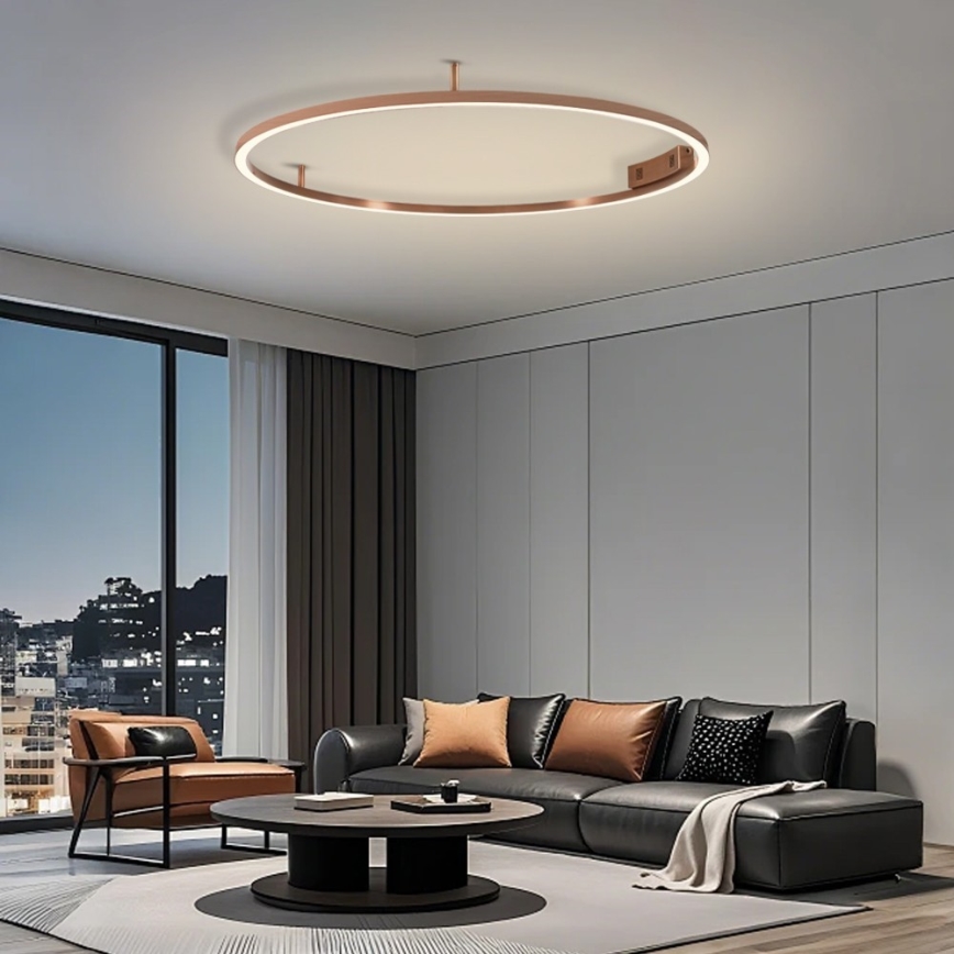 Immax NEO 07325-120C - LED dimbar taklampa FINO LED/72W/230V 120 cm Tuya roséguld + fjärrkontroll