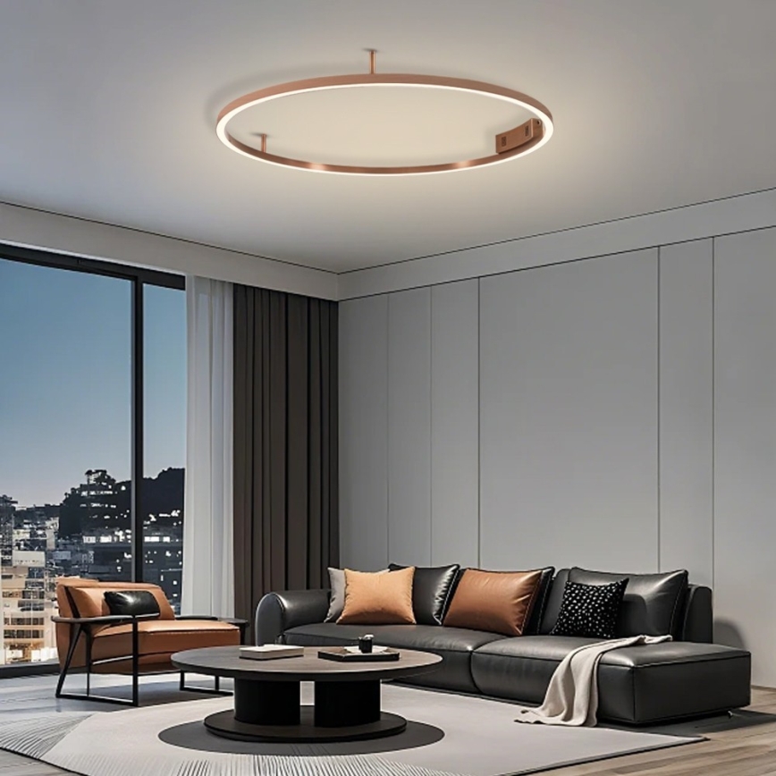 Immax NEO 07326-80C - LED dimbar taklampa FINO LED/55W/230V 80 cm Tuya roséguld + fjärrkontroll