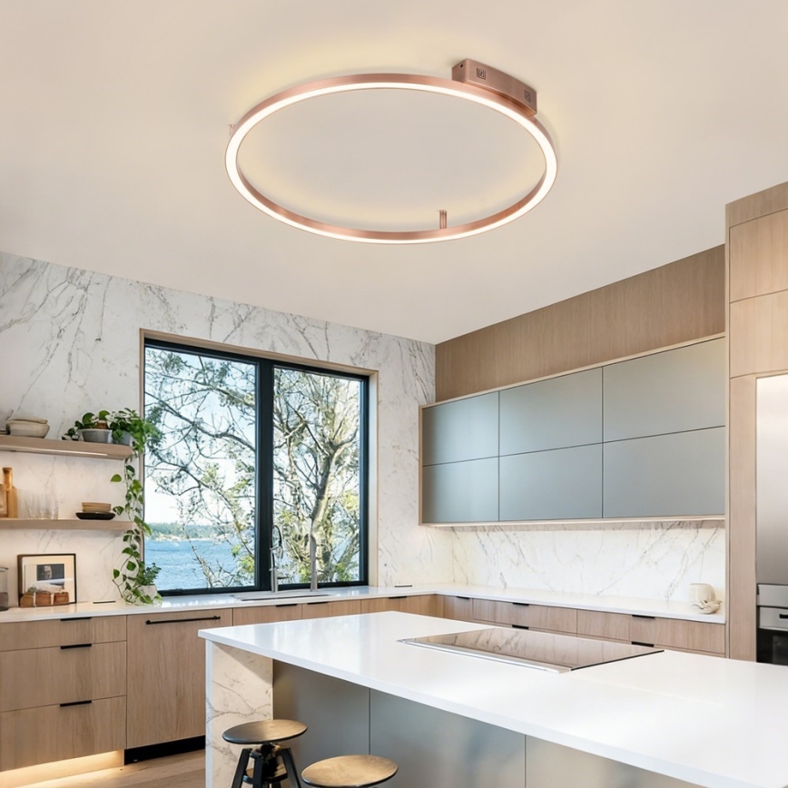 Immax NEO 07326-80C - LED dimbar taklampa FINO LED/55W/230V 80 cm Tuya roséguld + fjärrkontroll