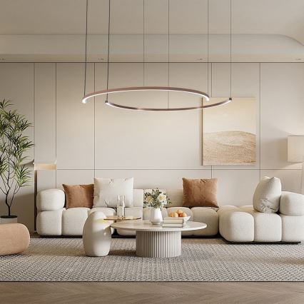 Immax NEO 07328L - LED-dimbart pendelarmatur FINO LED/72W/230V 120 cm Tuya roséguld + fjärrkontroll