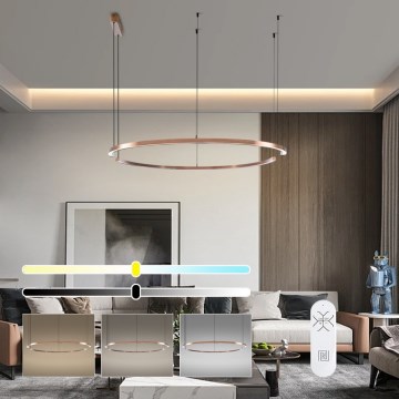 Immax NEO 07328L - LED-dimbart pendelarmatur FINO LED/72W/230V 120 cm Tuya roséguld + fjärrkontroll