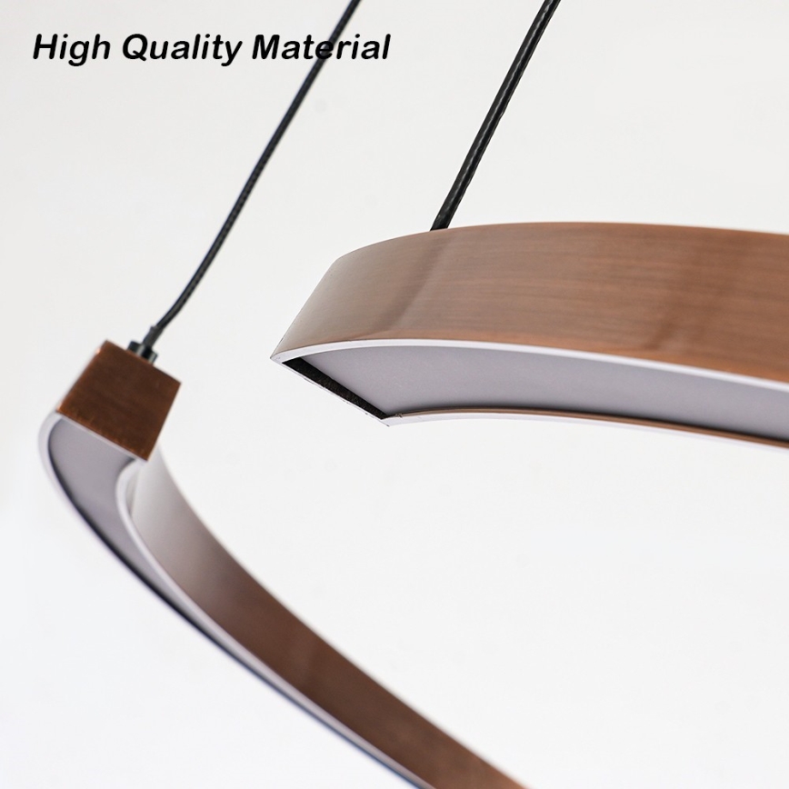 Immax NEO 07328L - LED dimbar pendellampa på kabel FINO LED/72W/230V 120 cm roséguld Tuya + fjärrkontroll