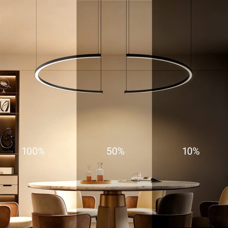 Immax NEO 07329L - LED dimbar pendel på vajer FINO LED/72 W/230 V 120 cm svart Tuya + fjärrkontroll