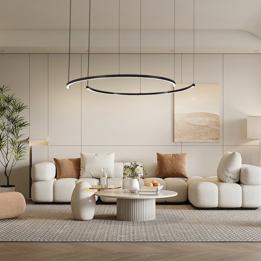 Immax NEO 07329L - LED dimbar pendel på vajer FINO LED/72 W/230 V 120 cm svart Tuya + fjärrkontroll
