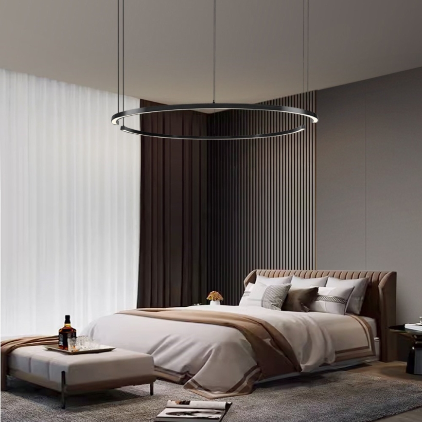 Immax NEO 07329L - LED dimbar pendel på vajer FINO LED/72 W/230 V 120 cm svart Tuya + fjärrkontroll