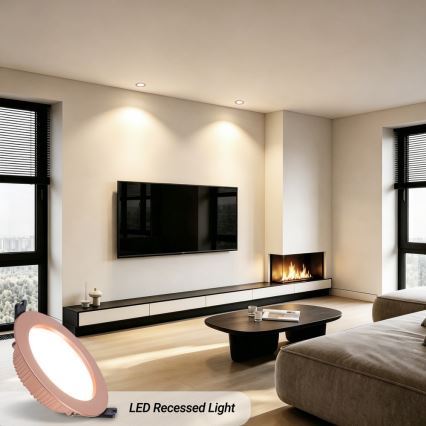 Immax NEO 07330L - Dimbar infälld LED-downlight DOWN LED/12W/230V Wi‑Fi Tuya Ø 12 cm roséguld