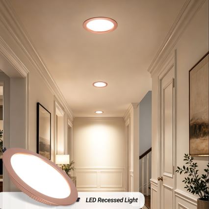 Immax NEO 07331L - dimbar LED infälld downlight, 36W/230V, Wi‑Fi Tuya, Ø 23 cm, roséguld