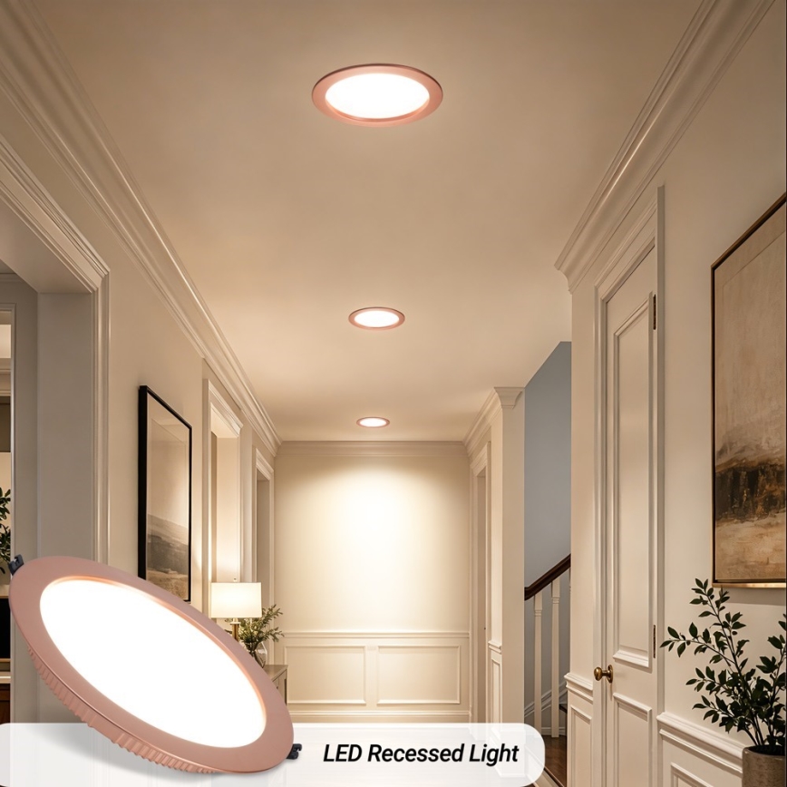 Immax NEO 07331L - dimbar LED infälld downlight, 36W/230V, Wi‑Fi Tuya, Ø 23 cm, roséguld