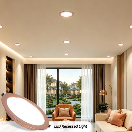 Immax NEO 07331L - dimbar LED infälld downlight, 36W/230V, Wi‑Fi Tuya, Ø 23 cm, roséguld