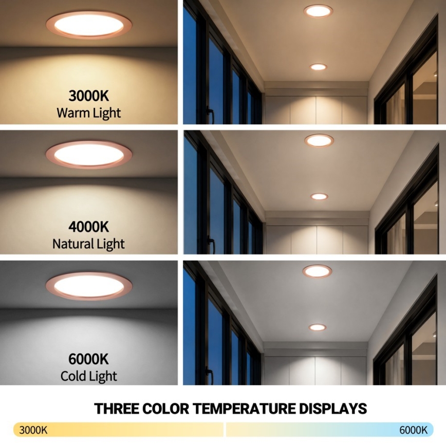 Immax NEO 07331L - dimbar LED infälld downlight, 36W/230V, Wi‑Fi Tuya, Ø 23 cm, roséguld