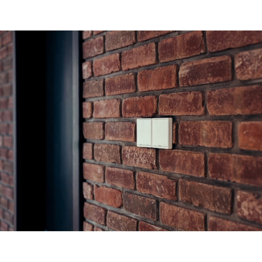 Immax NEO 07507L - Strömbrytare 2-knappar SMART 1xCR2430 Zigbi 3.0 Tuya