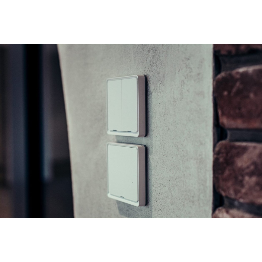 Immax NEO 07507L - Strömbrytare 2-knappar SMART 1xCR2430 Zigbi 3.0 Tuya