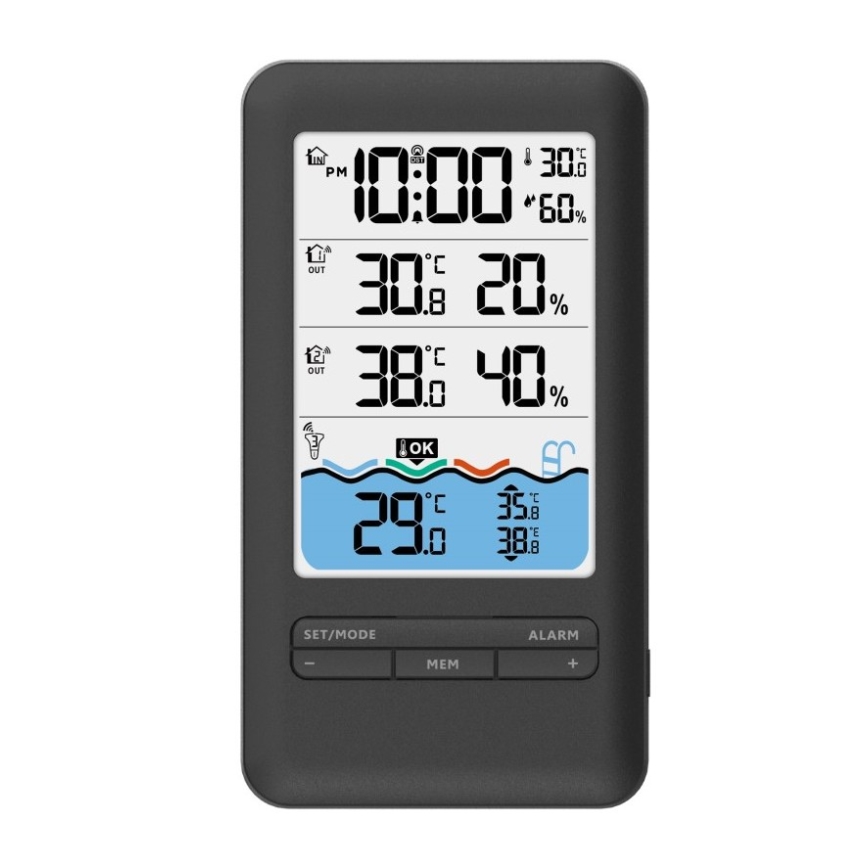 Immax NEO 07529L - Smart pooltemperatursensor + 2x Inomhustemperatur- och fuktighetssensor Wi-Fi Tuya