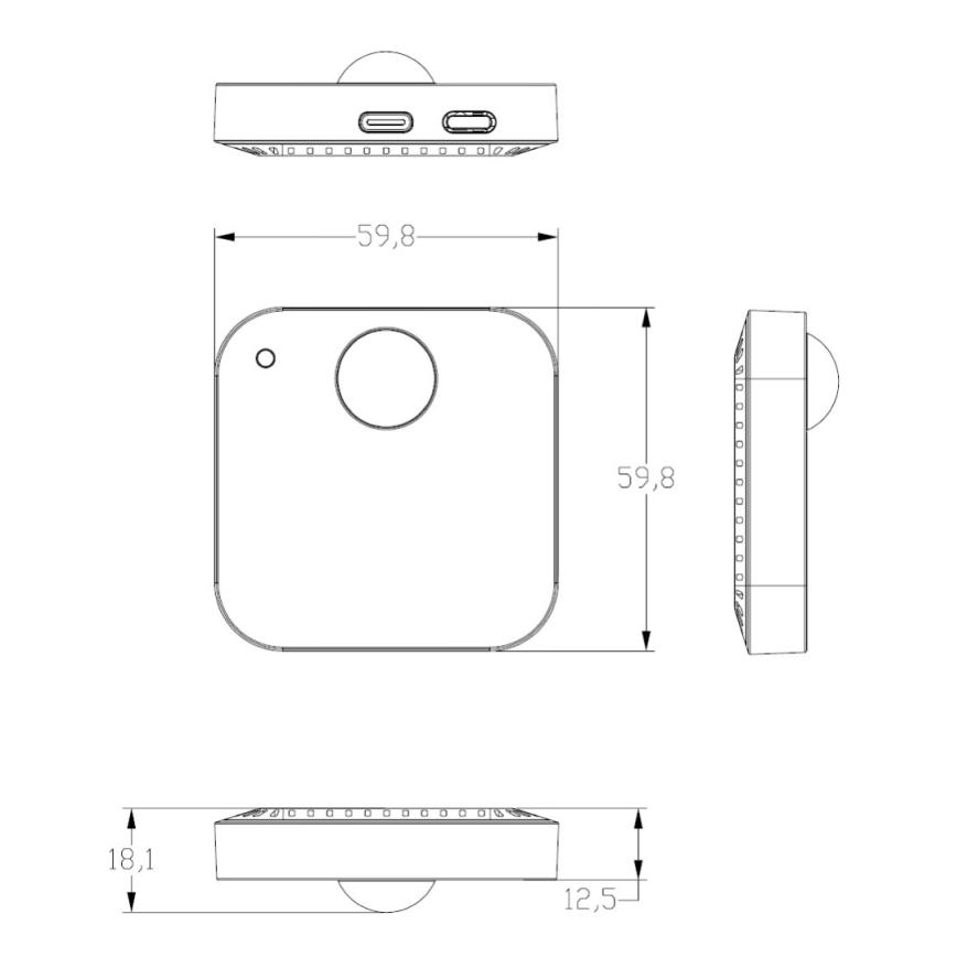 Immax NEO 07530L - Smart PIR, närvarosensor och belysningssensor USB/5V Tuya