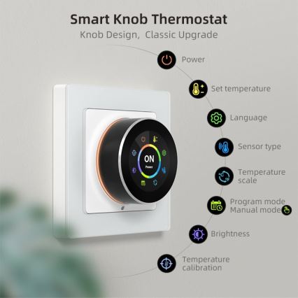 Immax NEO 07534L - Termostat för golvvärme SMART 230V/3A Wi-Fi Tuya