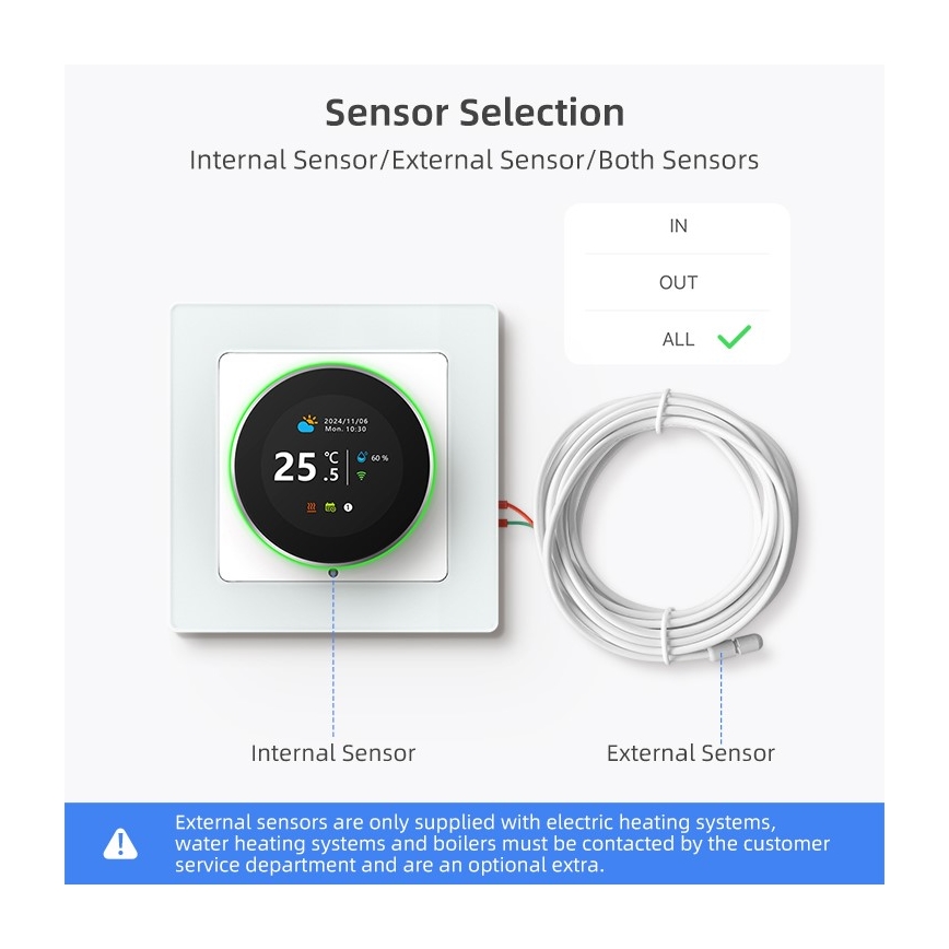Immax NEO 07535L - Termostat för elektrisk golvvärme SMART 230V/16A Wi-Fi Tuya