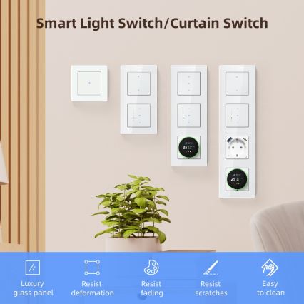 Immax NEO 07539L - SMART tvåknappsbrytare 230 V Wi‑Fi Tuya