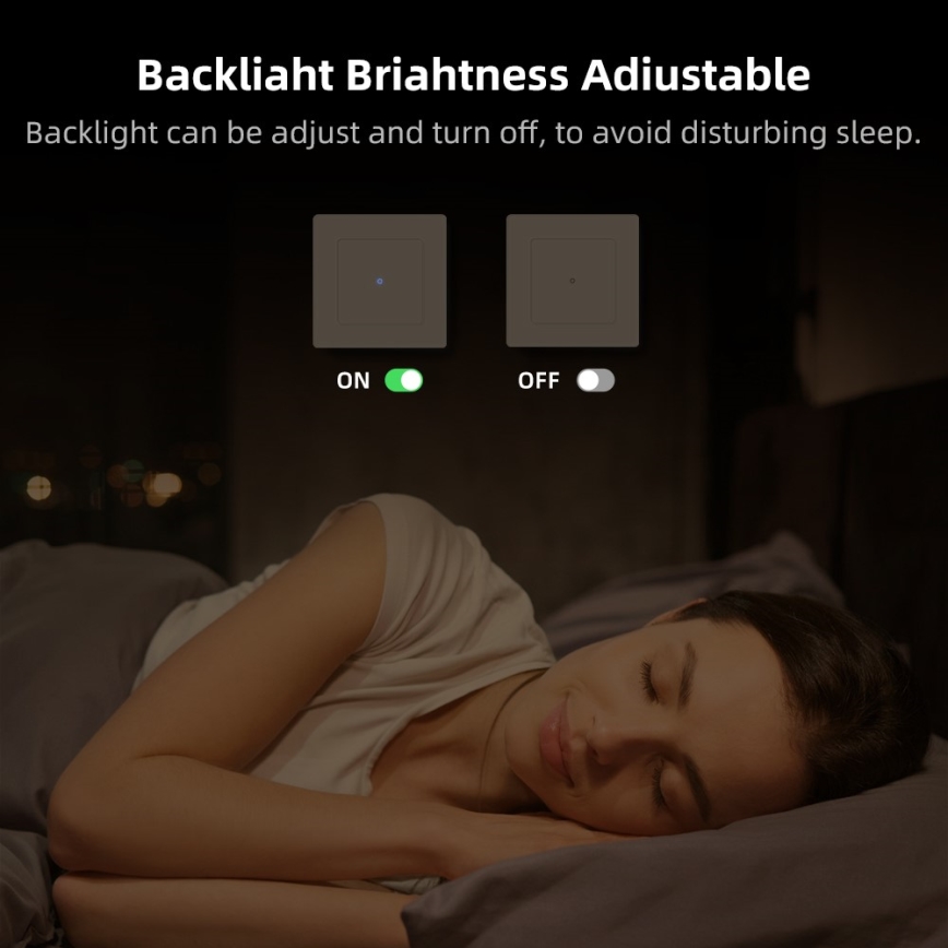 Immax NEO 07539L - SMART tvåknappsbrytare 230 V Wi‑Fi Tuya