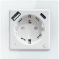 Immax NEO 07544L - Smart vägguttag typ E 16A/230V + 1x USB-A + 1x USB-C PD 20W Tuya Wi-Fi