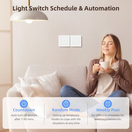 Immax NEO 07549L - SMART 1-knapps strömbrytare 230V