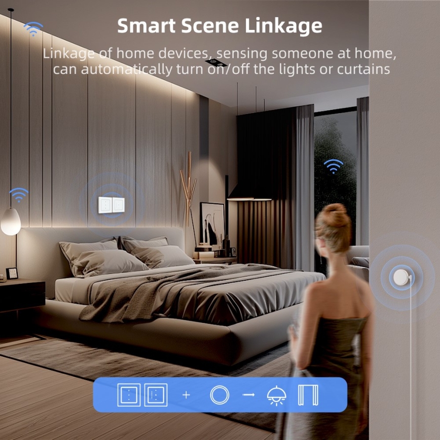Immax NEO 07551L - Smart strömbrytare för styrning av persienner och rullgardiner 230V Tuya