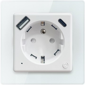 Immax NEO 07553L - Smart uttag E 16A/230V + 1xUSB-A+1xUSB C PD 20W