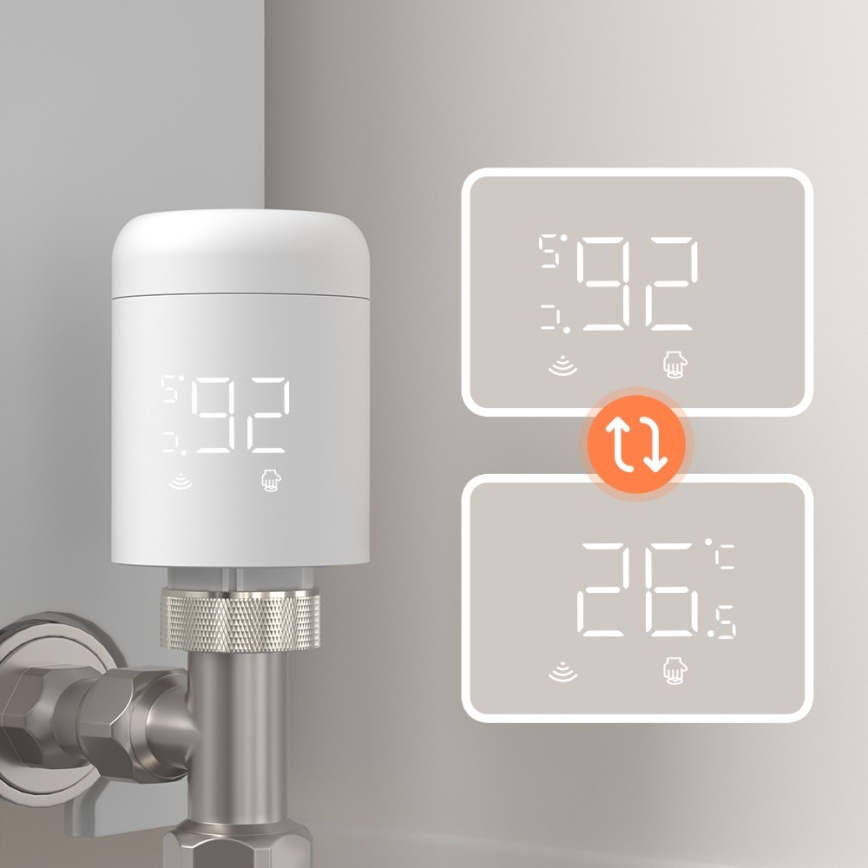Immax NEO 07554L - Termostatiskt ventilhuvud, batteridrivet (3xAA)