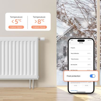Immax NEO 07554L - Termostatiskt ventilhuvud, batteridrivet (3xAA)