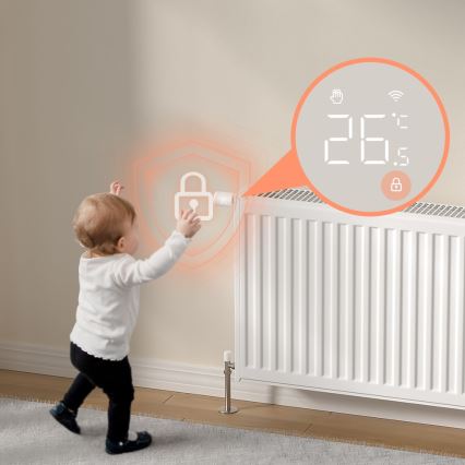 Immax NEO 07554L - Termostatiskt ventilhuvud, batteridrivet (3xAA)