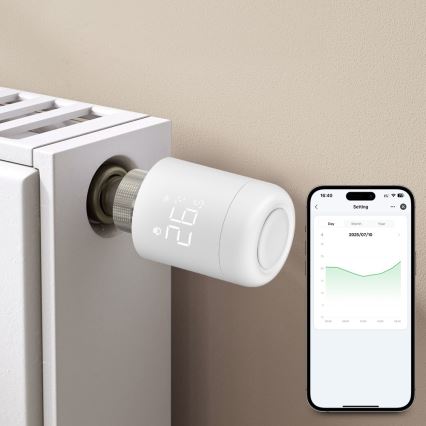 Immax NEO 07554L - Termostatiskt ventilhuvud, batteridrivet (3xAA)