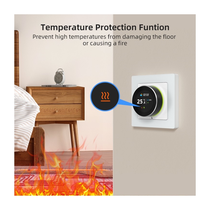 Immax NEO 07555L - SMART-termostat för elektrisk golvvärme 230 V/16 A