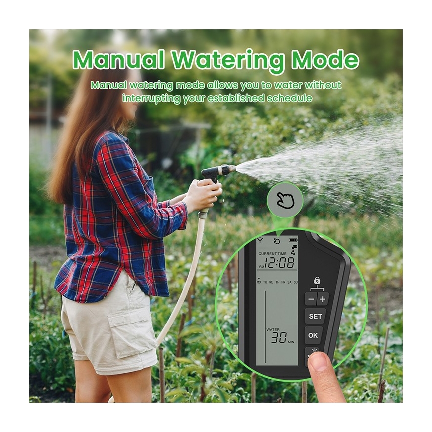 Immax NEO 07556L - Bevattningsventil 4xAA IP65 Wi-Fi Tuya