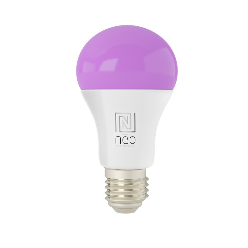 Immax NEO 07712L - LED RGB+CCT Ljusreglerad glödlampa NEO LITE Smart E27/9W/230V Wi-Fi Tuya 2200 - 6500K