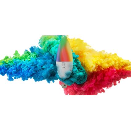 Immax NEO 07716L - LED RGB+CCT Ljusreglerad glödlampa E14/5,5W/230V 2700K Wi-Fi Tuya