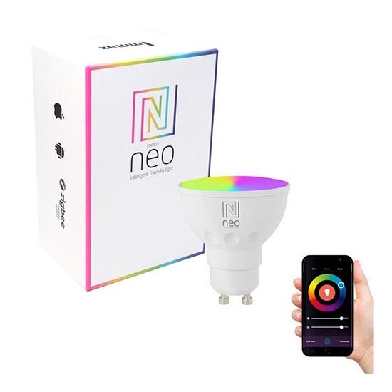 Immax NEO 07724L - LED RGB+CCT Ljusreglerad glödlampa GU10/4,8W/230V 2700K Wi-Fi Tuya