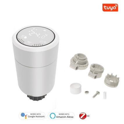 Immax NEO 07732C - SET MED 4 termostatventiler + BRIDGE PRO v3 2xAA/3V Wi-Fi Tuya
