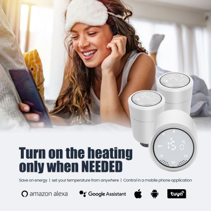 Immax NEO 07732C - SET MED 4 termostatventiler + BRIDGE PRO v3 2xAA/3V Wi-Fi Tuya